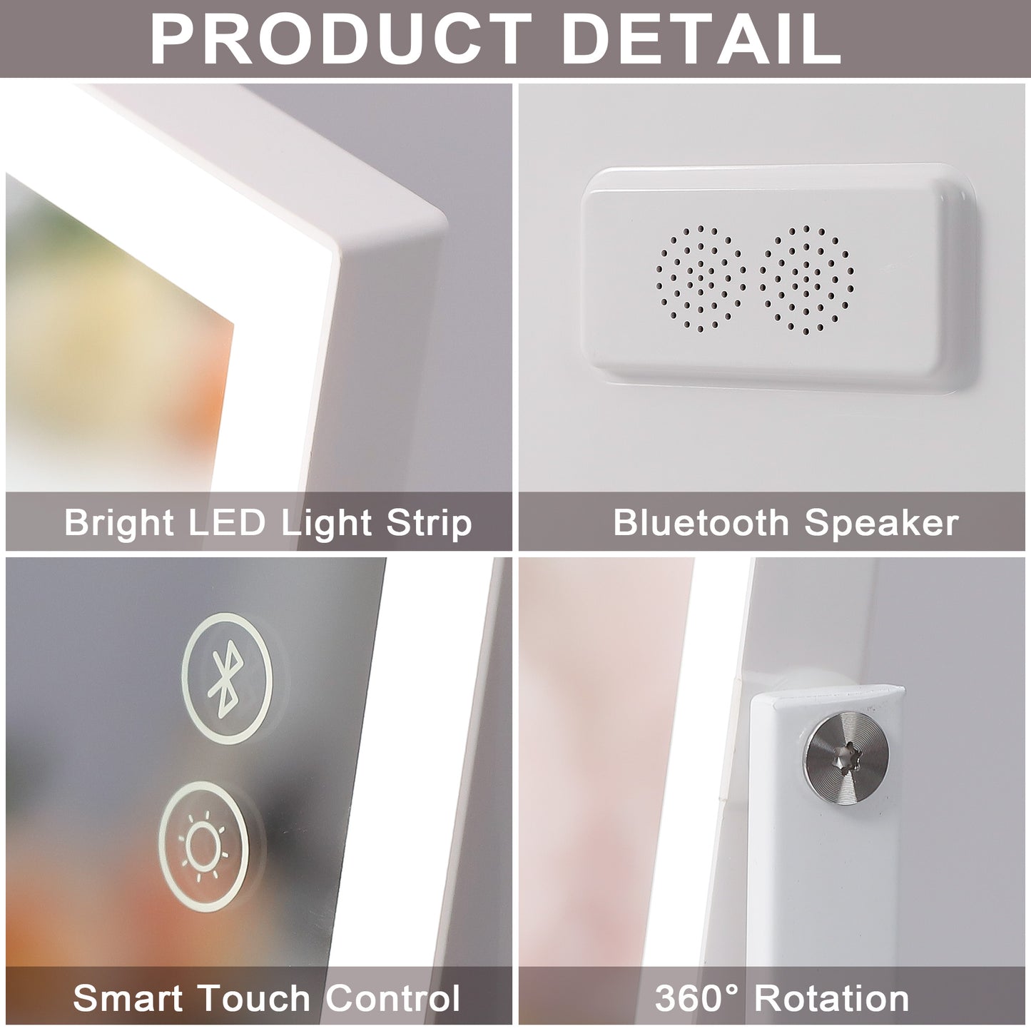 Hollywood Makeup Vanity Mirror With Light (14''x18'')| LED Light Strip FENCHILIN