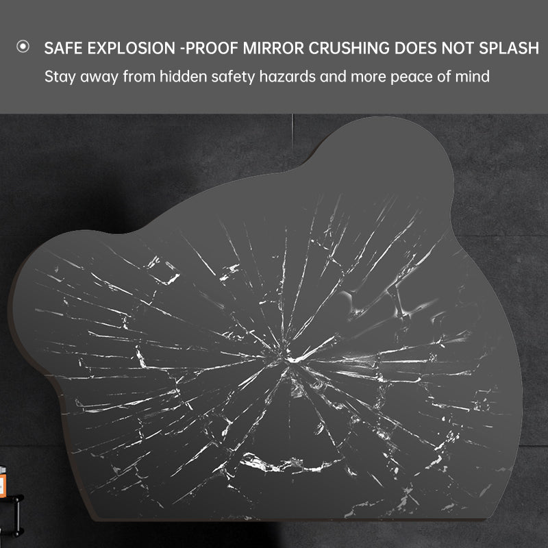 Anti-fog Wall Mounted Frameless Backlit Cute Bear Smart Led Bathroom Mirror (Dia 75/85/95cm)| FENCHILIN - FENCHILIN