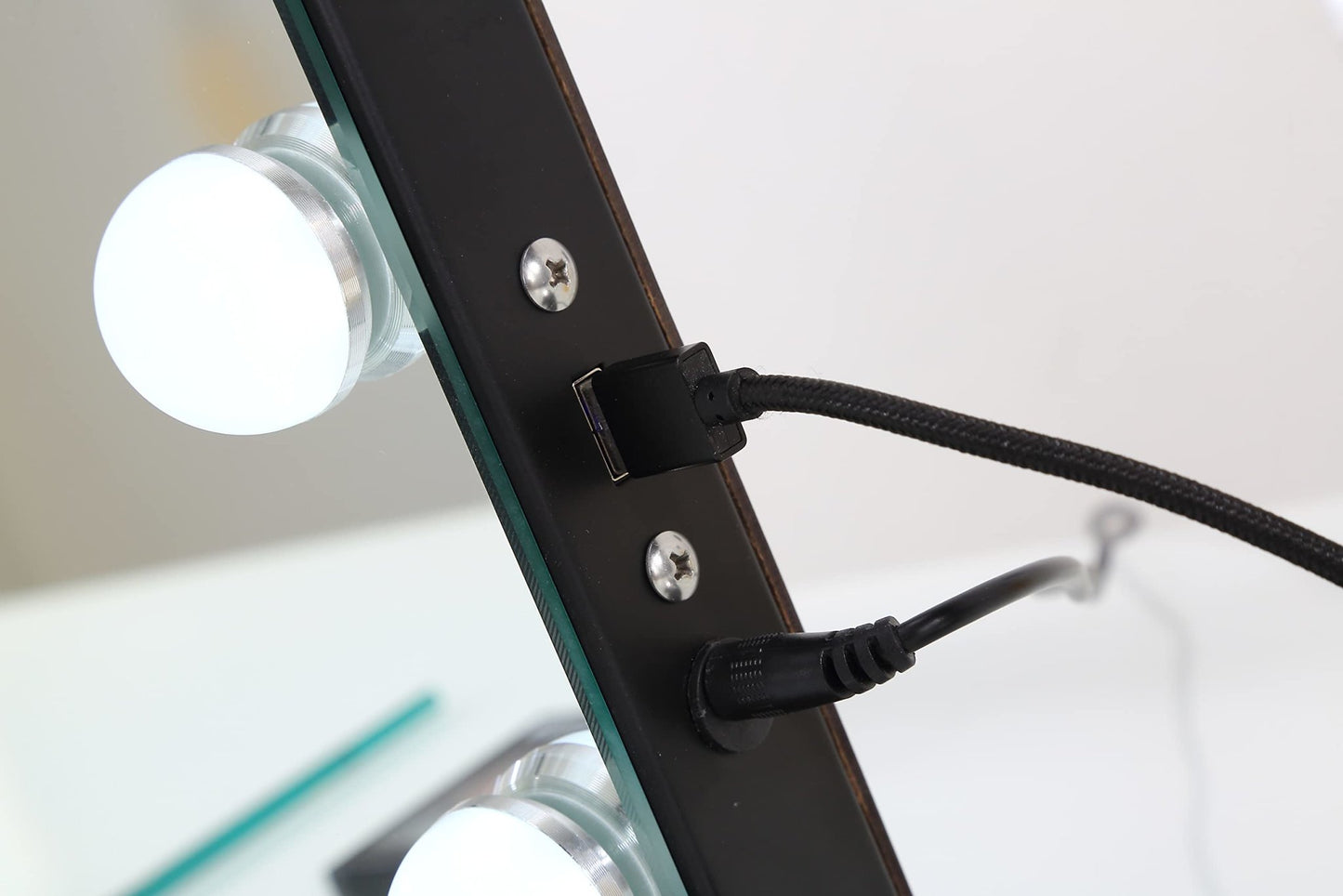 FENCHILIN Hollywood Vanity Mirror Adapter 12V 2A Power Cord for Makeup Light Bulbs - FENCHILIN