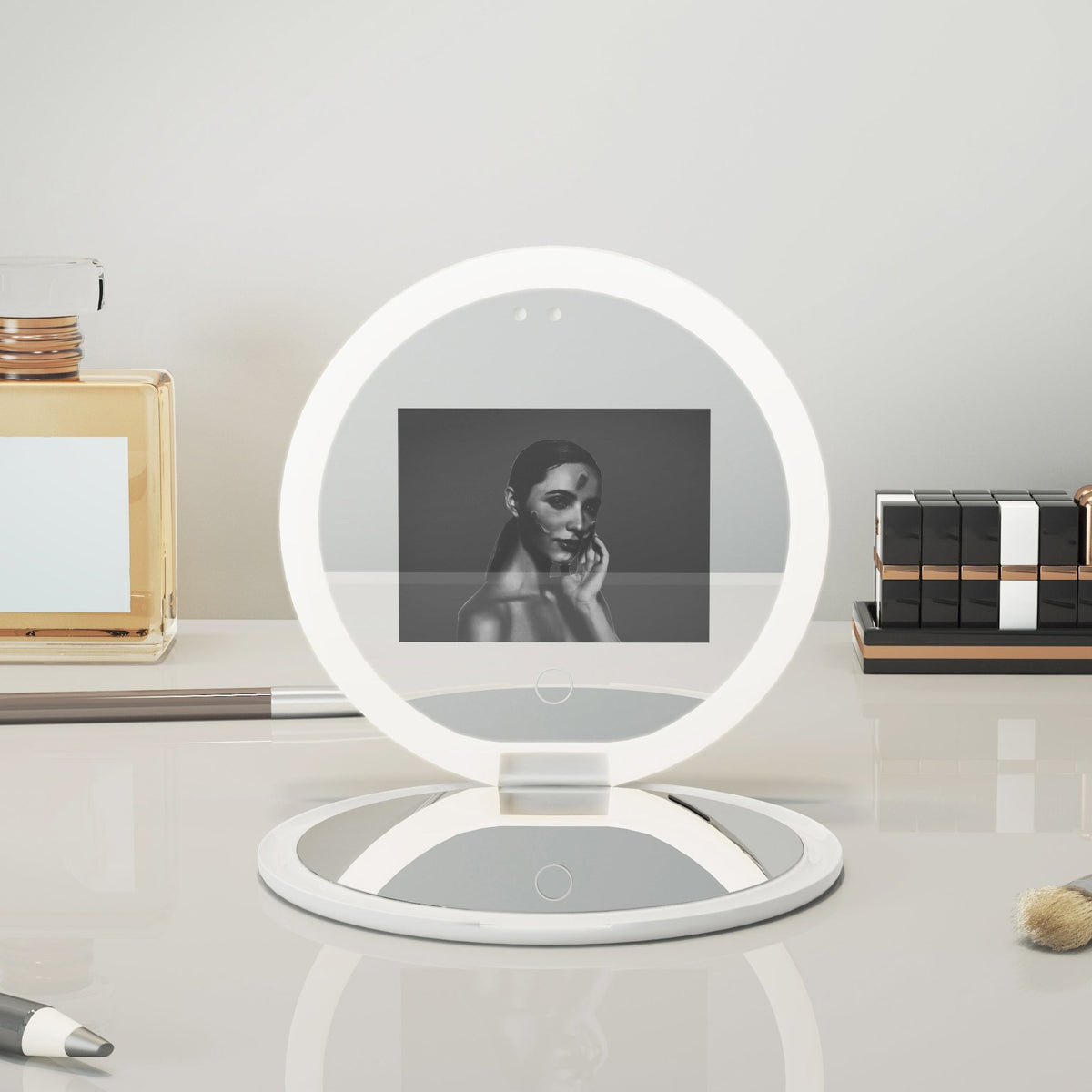 LED UV Camera for Sunscreen Test Travel Compact Vanity Mirror(3.5 Inch