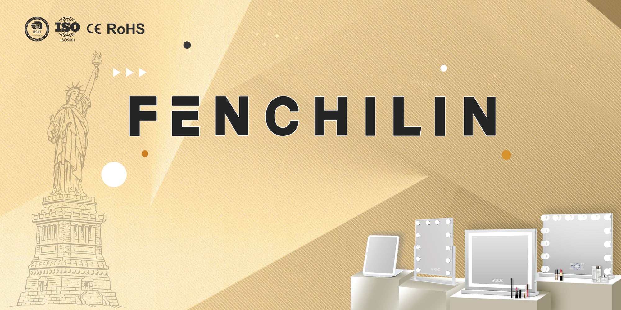 FENCHILIN : Hollywood Vanity Mirrors and Music Mirrors with Lights