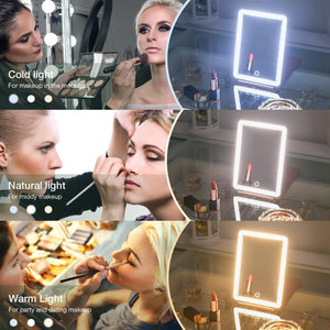
                  
                    Load image into Gallery viewer, Flip-up Compact LED Vanity Mirror S | FENCHILIN - FENCHILIN
                  
                