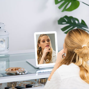 
                  
                    Load image into Gallery viewer, Flip-up Compact LED Vanity Mirror S | FENCHILIN - FENCHILIN
                  
                