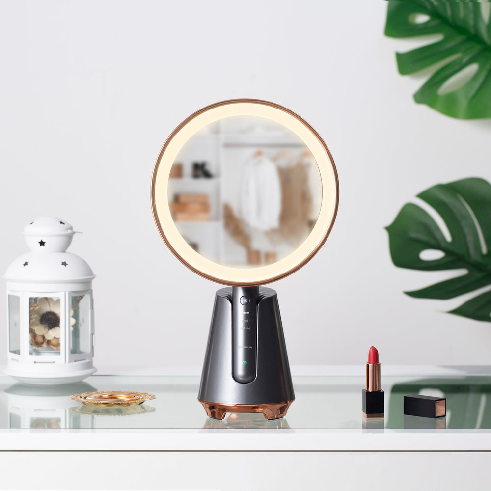 
                  
                    Load image into Gallery viewer, Handheld 6 inch Wireless Charge Vanity Mirror | FENCHILIN - FENCHILIN
                  
                