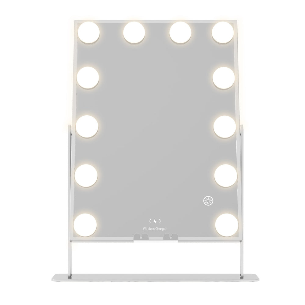 
                  
                    Load image into Gallery viewer, Hollywood Bluetooth Speaker Mirror with Wireless Charger L (14.5&amp;quot;x18.5&amp;quot;) |12 Dimmable LED Bulbs FENCHILIN - FENCHILIN
                  
                