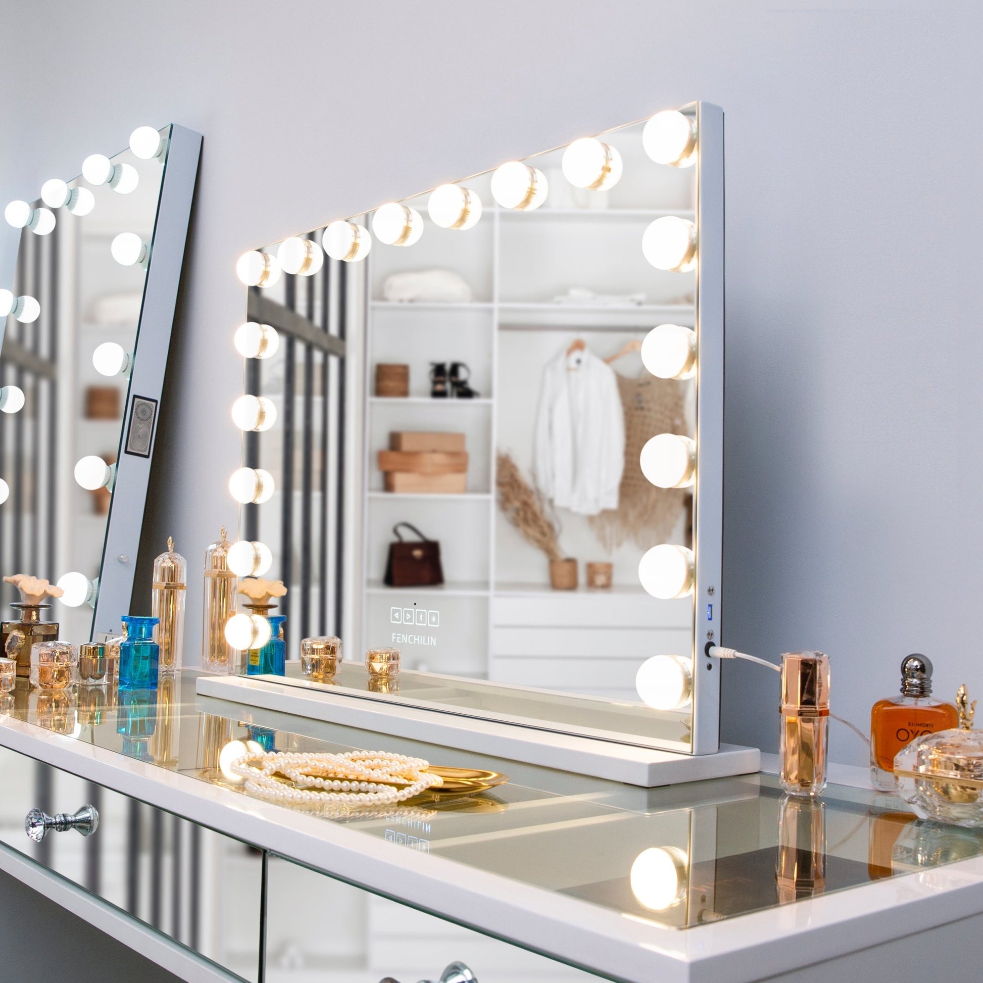 Hollywood Pro Vanity Mirror XXXL (31.5" X 23.6") | 18 Dimmable LED Bulbs FENCHILIN - FENCHILIN