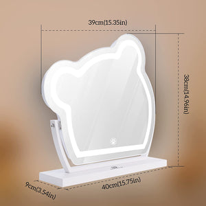 
                  
                    Load image into Gallery viewer, Kids Cartoon Irregular Bear Shape Decor LED Vanity Mirror (14.96&amp;quot;L x 15.75&amp;quot;W)| FENCHILIN - FENCHILIN
                  
                