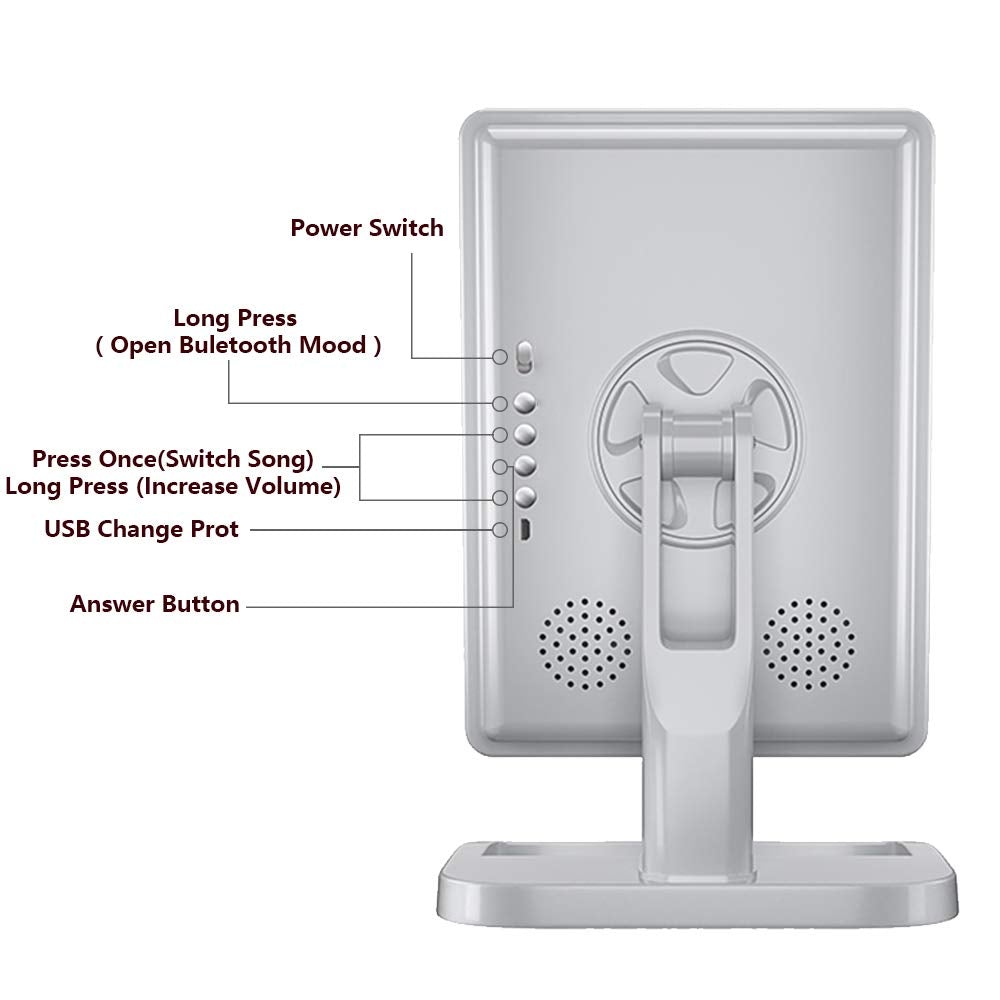 
                  
                    Load image into Gallery viewer, Makeup Mirror with Bluetooth Speaker Vanity Mirror 20 LED lights S | FENCHILIN - FENCHILIN
                  
                